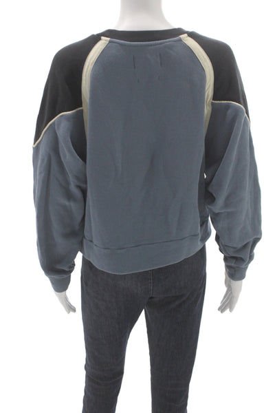 Ba&Sh Women Pullover Black Cotton Colorblock Size 4