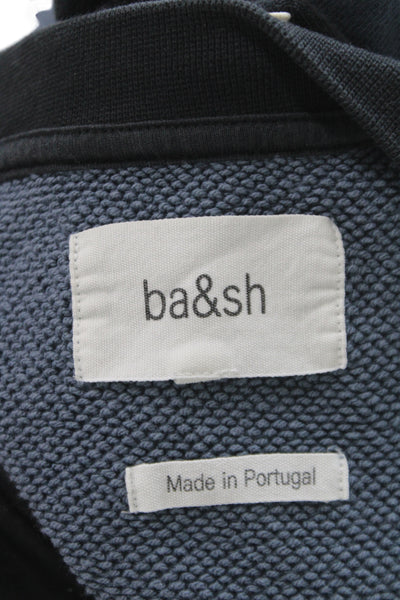 Ba&Sh Women Pullover Black Cotton Colorblock Size 4