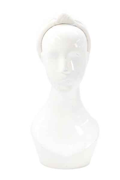 Lele Sadoughi Womens Twist Knot Headband Optic White