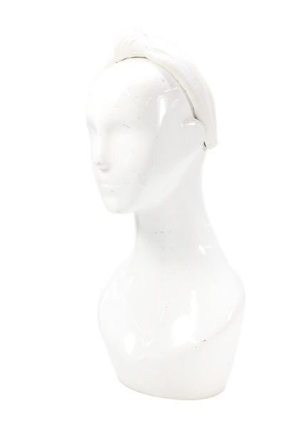 Lele Sadoughi Womens Twist Knot Headband Optic White