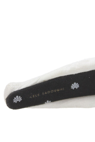 Lele Sadoughi Womens Twist Knot Headband Optic White