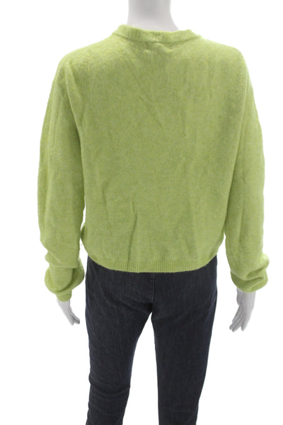 J Crew Womens Cardigan Green Round Neck Long Sleeve Size XS