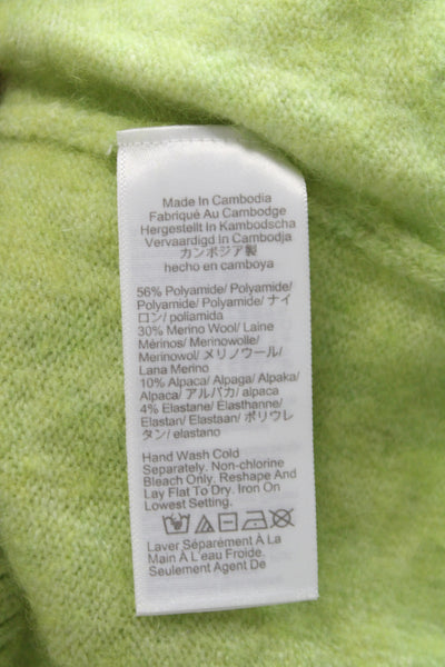 J Crew Womens Cardigan Green Round Neck Long Sleeve Size XS