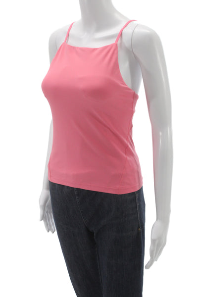 Lululemon Women Pink Nylon Camisole Square Neck Spaghetti Strap Size 6