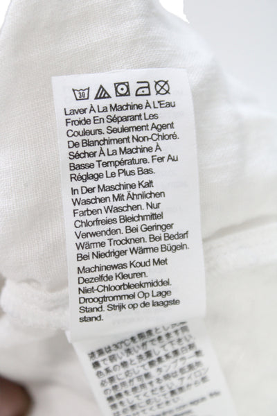 J Crew Women White Linen V Neck Spaghetti Strap Camisole Bohemian Size 2XS