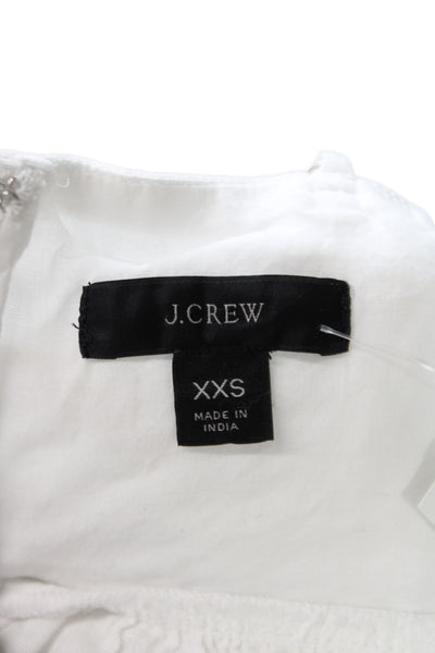 J Crew Women White Linen V Neck Spaghetti Strap Camisole Bohemian Size 2XS