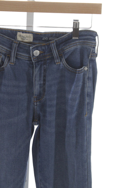 Pilcro Anthropologie Womens Skinny Blue Jeans Mid Rise Cotton Size 26