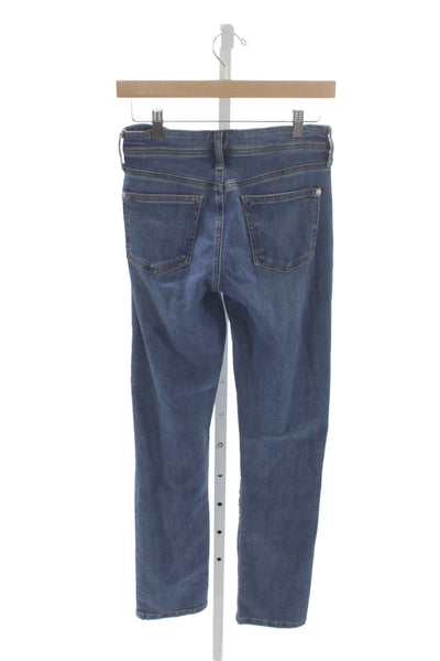 Pilcro Anthropologie Womens Skinny Blue Jeans Mid Rise Cotton Size 26