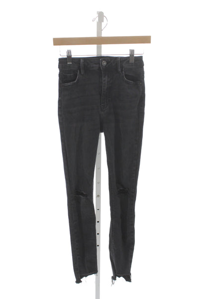 Hidden Womens Skinny Jeans Black Cotton Mid Rise Size 26