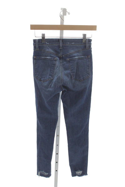 J Brand Women Skinny Distressed Mid Rise Blue Jeans Size 25
