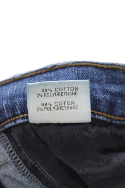 J Brand Women Skinny Distressed Mid Rise Blue Jeans Size 25