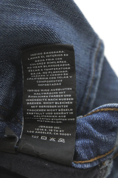 J Brand Women Skinny Distressed Mid Rise Blue Jeans Size 25