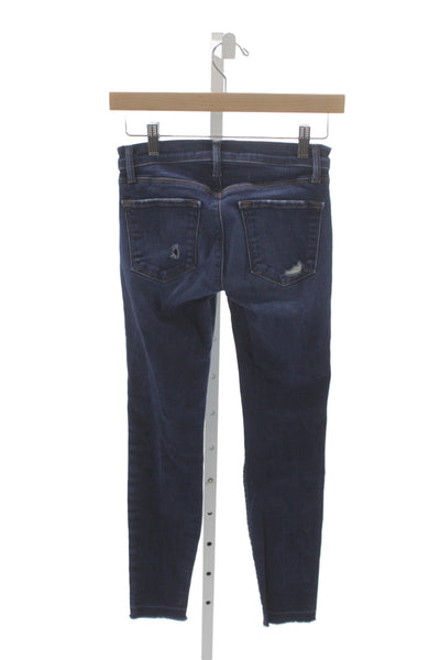 J Brand Womens Skinny Distressed Jeans Blue Cotton Size 25