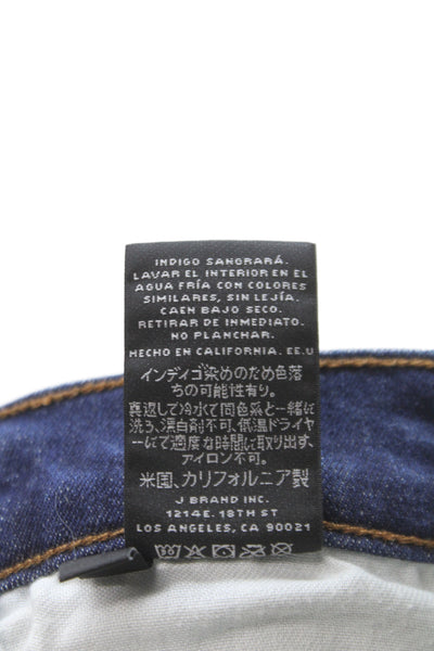 J Brand Womens Skinny Distressed Jeans Blue Cotton Size 25
