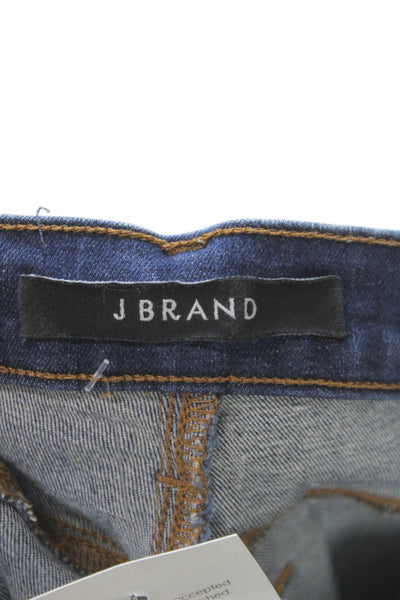 J Brand Womens Skinny Distressed Jeans Blue Cotton Size 25