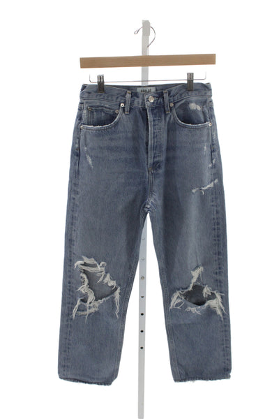 Agolde Womens Straight High Rise Jeans Blue 90s Size 25