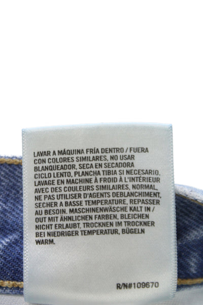 Agolde Womens Straight High Rise Jeans Blue 90s Size 25