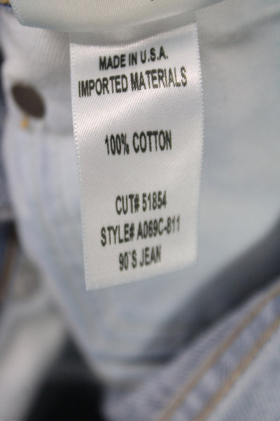 Agolde Womens Straight High Rise Jeans Blue 90s Size 25