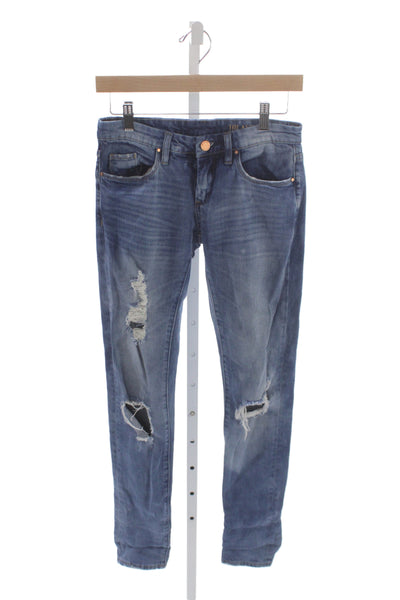 BLANKNYC Women Skinny Jeans Blue Mid Rise Cotton Size 25