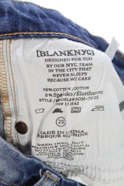 BLANKNYC Women Skinny Jeans Blue Mid Rise Cotton Size 25