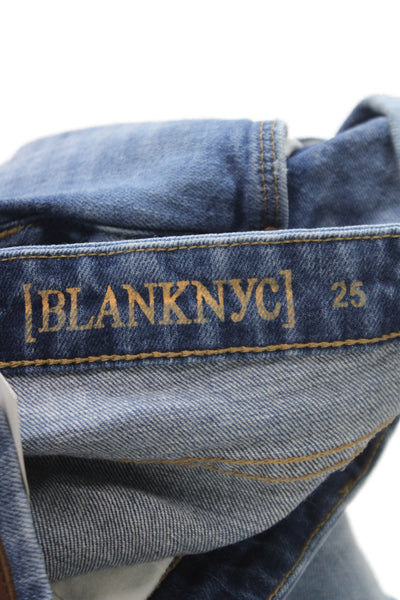 BLANKNYC Women Skinny Jeans Blue Mid Rise Cotton Size 25