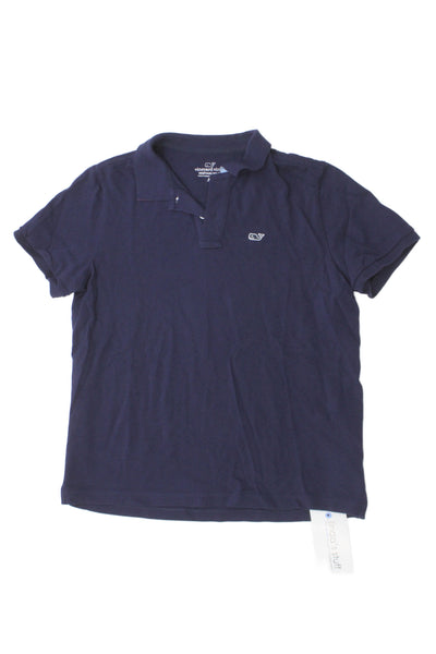 Vineyard Vines Childrens Boys Heritage Polo Shirt Navy Blue Size 12-14