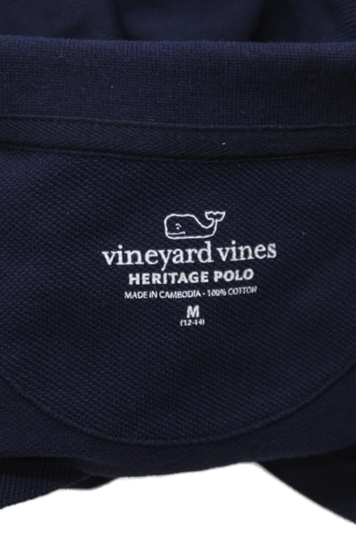 Vineyard Vines Childrens Boys Heritage Polo Shirt Navy Blue Size 12-14