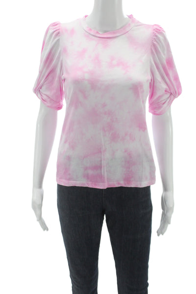 Generation Love Women Jersey Tie Dye Pink Crew Neck Short Sleeve Tee Size XS