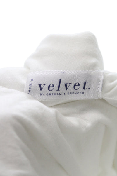 Velvet by Graham & Spencer Womens Off Shoulder Jersey Blouse White Size XS