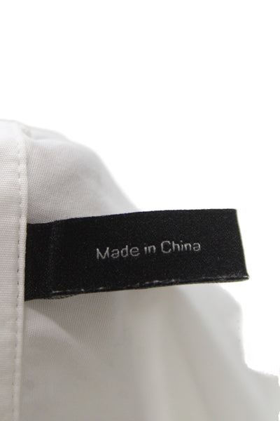 Theory Womens Tunic Button-Up White Collared Long Sleeve 100% Cotton Size PP