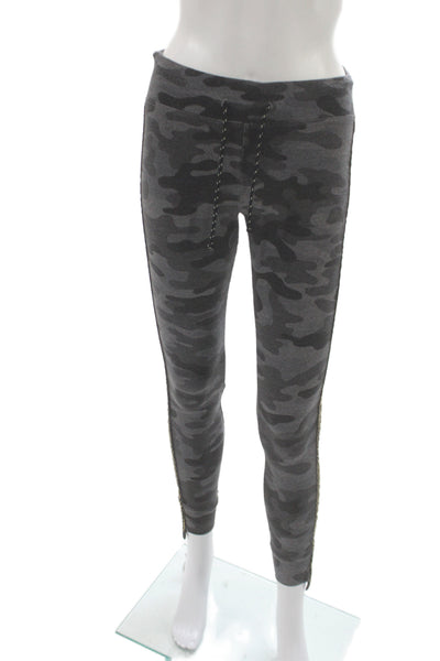 Sundry Women Jogger Pants Gray Camo Drawstring Viscose 29 Inseam Size 0