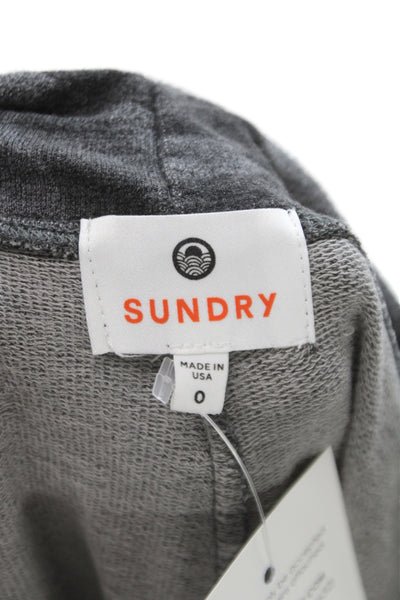 Sundry Women Jogger Pants Gray Camo Drawstring Viscose 29 Inseam Size 0