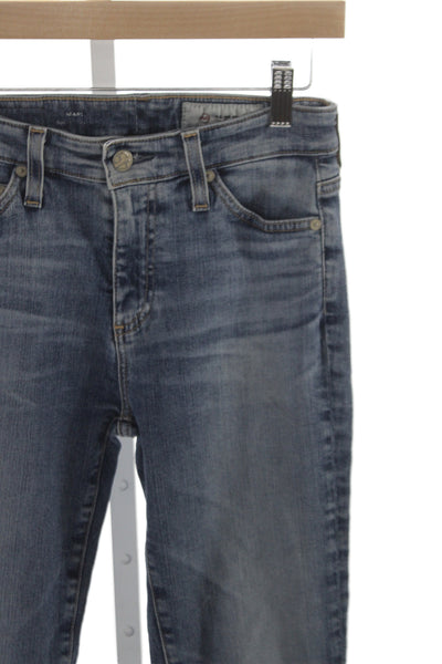AG-ED Denim Womens Straight Jeans Blue Mid-Rise Cotton Size 24