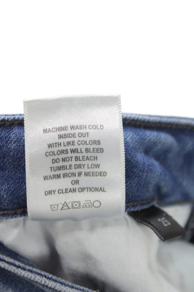 Flying Monkey Womens Skinny Blue Jeans Cotton Button Mid-Rise Size 25