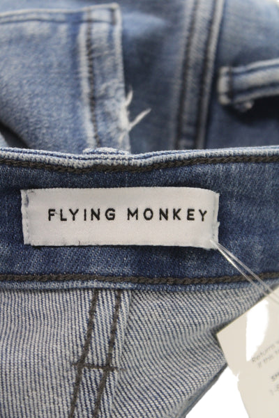 Flying Monkey Womens Skinny Blue Jeans Cotton Button Mid-Rise Size 25