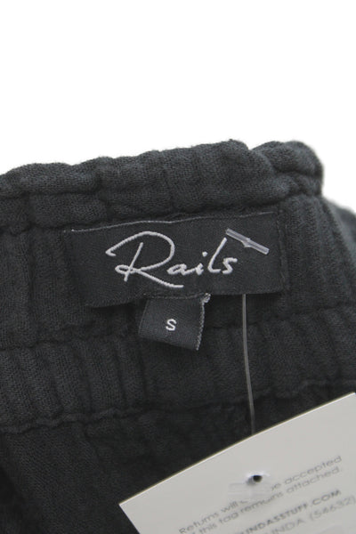 Rails Womens Black Cotton Jogger Pants Size S