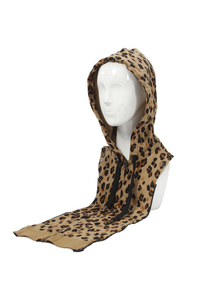 Michelle Mason Womens Silk One Shoulder Leopard Blouse Blue Size 2