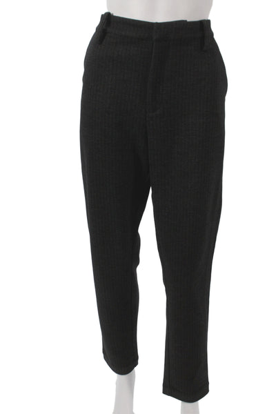 Ruti Women Dress Pants Black Herringbone Wool Blend Hook Eye Size 1