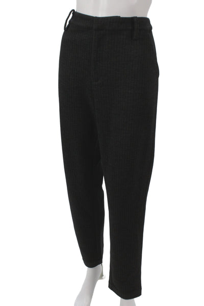 Ruti Women Dress Pants Black Herringbone Wool Blend Hook Eye Size 1