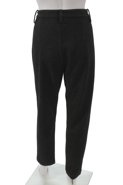 Ruti Women Dress Pants Black Herringbone Wool Blend Hook Eye Size 1