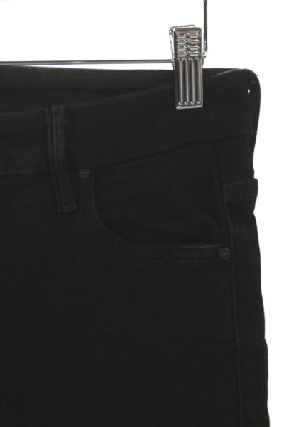 Mother Womens Skinny Black Cotton Jeans Size 28
