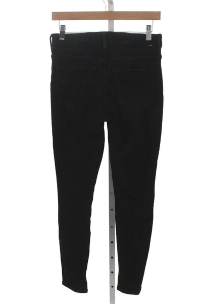 Mother Womens Skinny Black Cotton Jeans Size 28