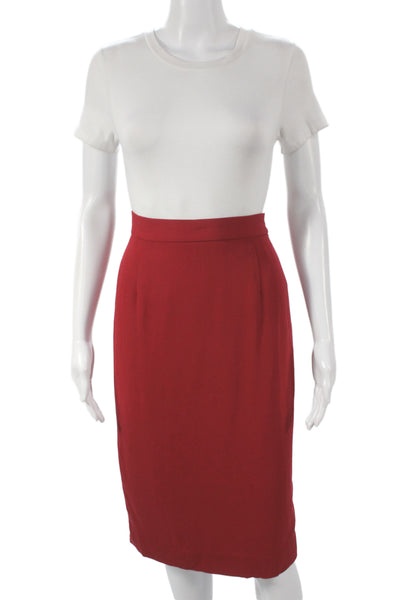 Philosophy di Alberta Ferretti Women Straight Pencil Skirt Red Size 10