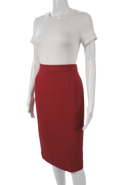 Philosophy di Alberta Ferretti Women Straight Pencil Skirt Red Size 10