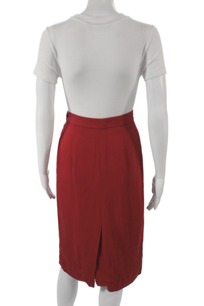 Philosophy di Alberta Ferretti Women Straight Pencil Skirt Red Size 10