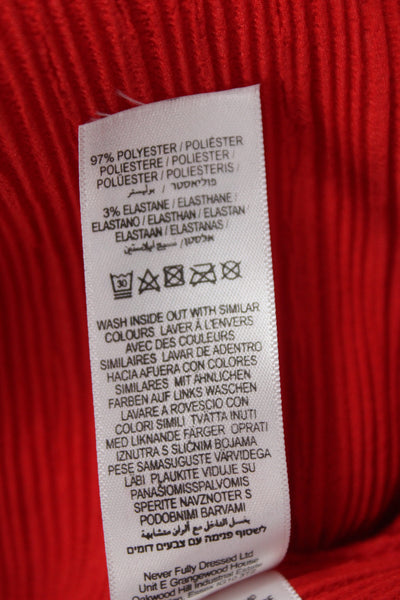 Never Fully Dressed Womens Maxi Dress Red Long Sleeve Round Neck Size 10