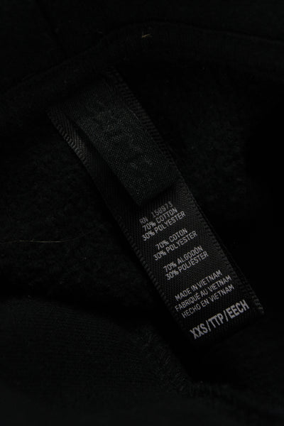 Skims Womens Pullover Hoodie Black Long Sleeve 70% Cotton Size 2XS