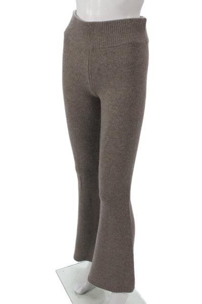 Zara Womens Brown Wool Flared Leggings Ski Winter Size S