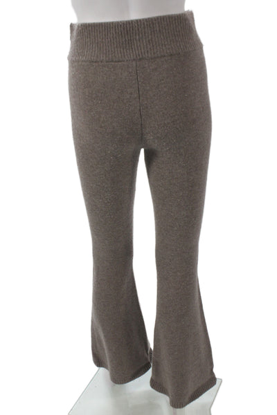 Zara Womens Brown Wool Flared Leggings Ski Winter Size S