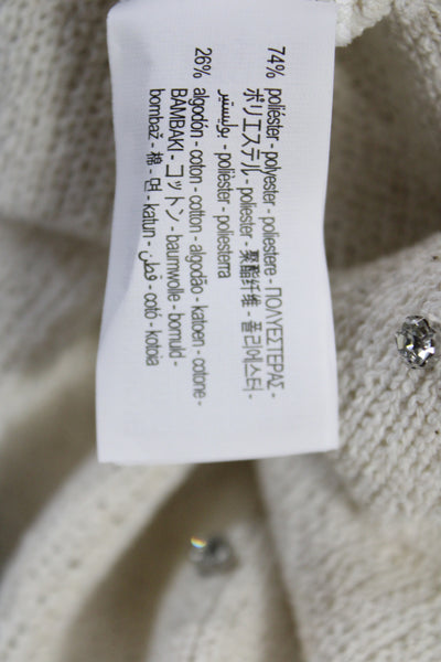Zara Women Hot Pants Ivory Polyester Sparkly Size S